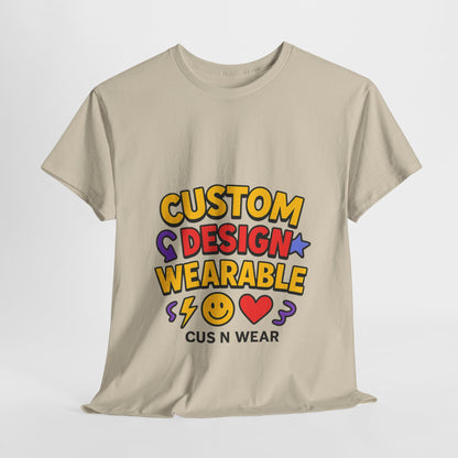 Custom Design Wearable Unisex Heavy Cotton Tee - Personalized Graphic Shirt, Unique Gift, Casual Wear, Birthday Gift, Fun Tee